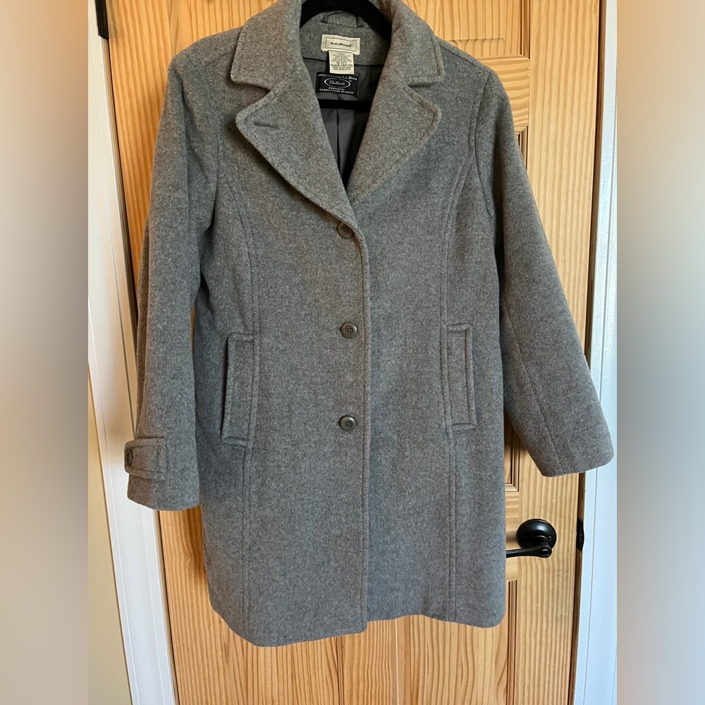 Gray Wool Coat - Almost New - 10 Petite
